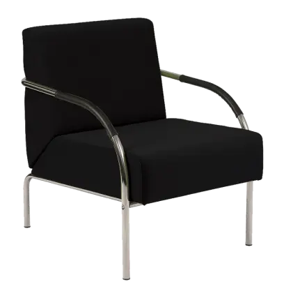 SPA 1 chrom,  látka BONDAI BN7 (8033) - látka černá